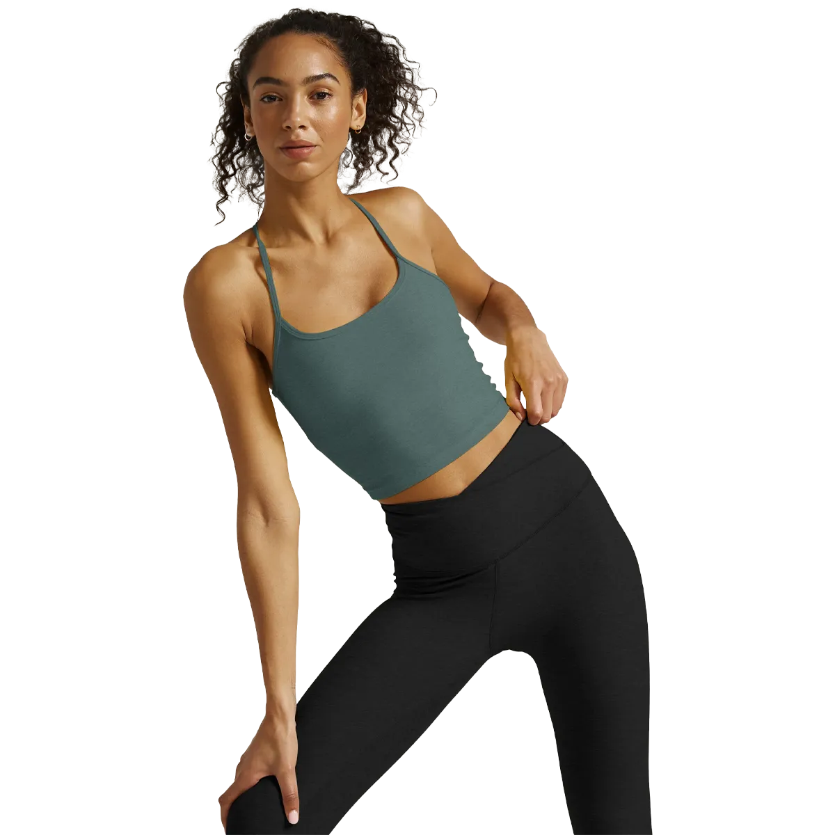 Women's Spacedye Slim Racerback Cropped Tank