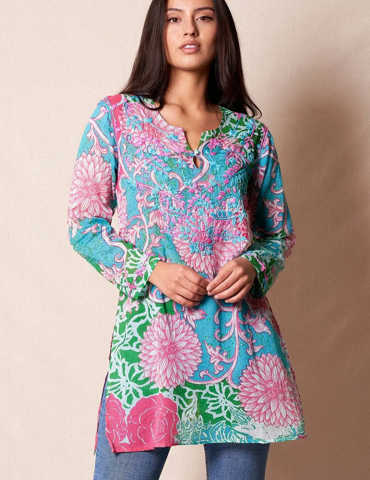 Zarah Tunic - Aqua